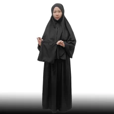 muslim telekung black