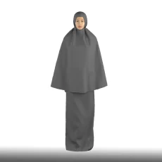 Muslim Telekung Grey